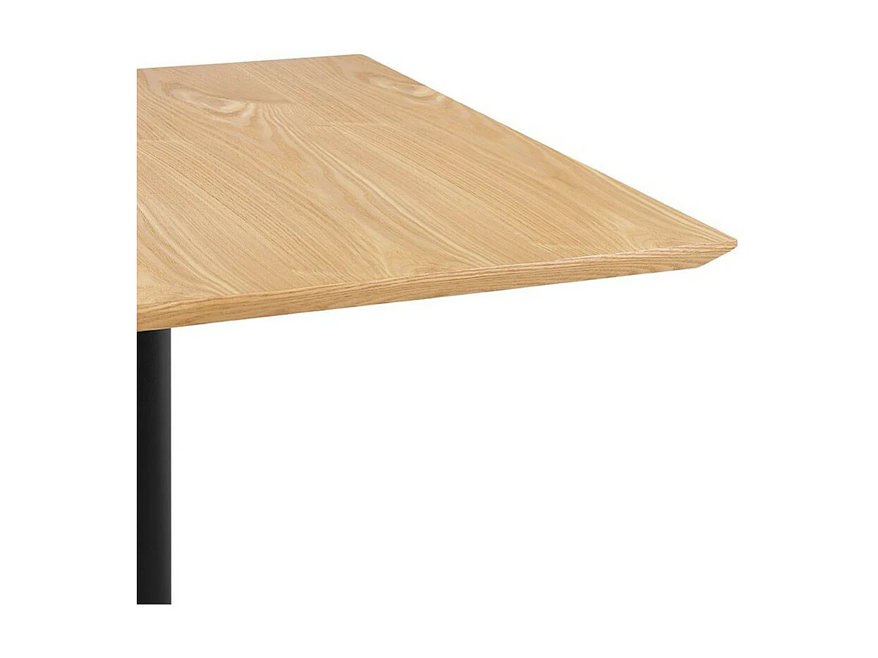Table de Repas Design "Gazino" 75cm Naturel & Noir