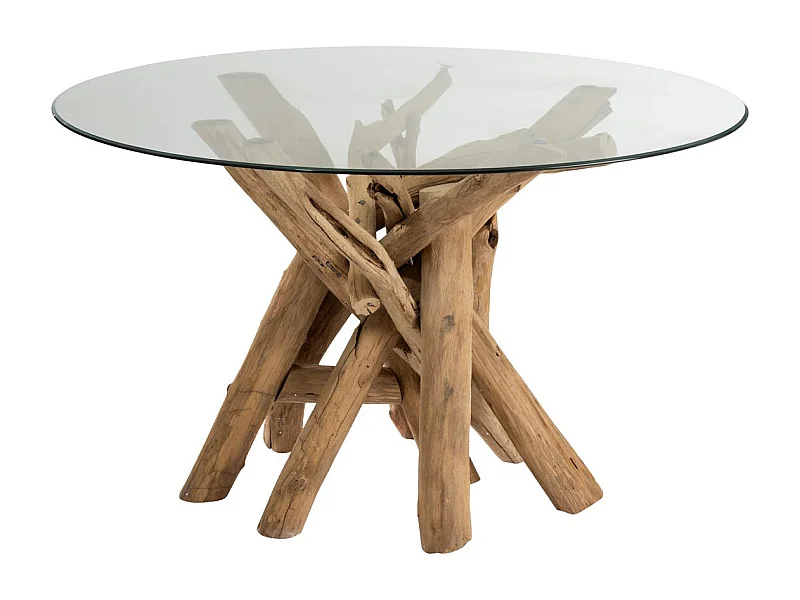 Table à Manger Design "Branches" 128cm Naturel