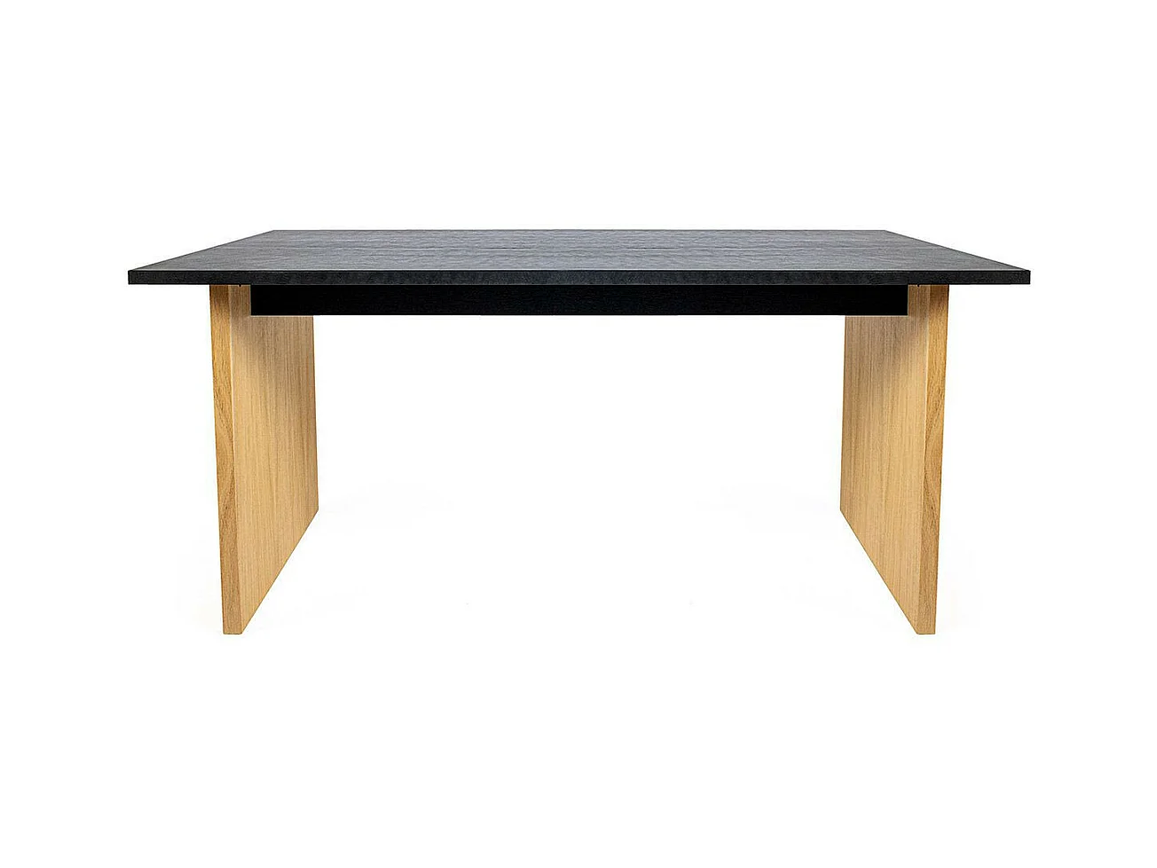 Table à Manger Design en Bois "Stripe" 160cm Noir