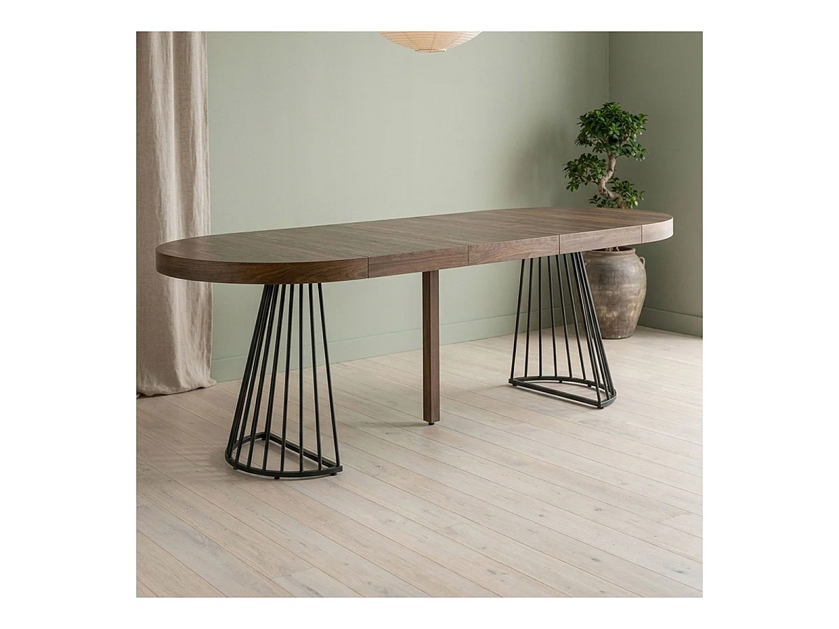Table de Repas Extensible "Virginia" 110-260cm Naturel