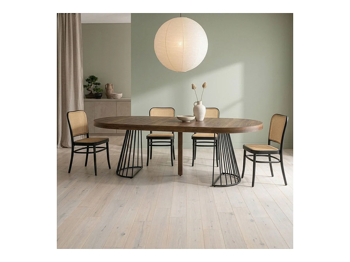 Table de Repas Extensible "Virginia" 110-260cm Naturel