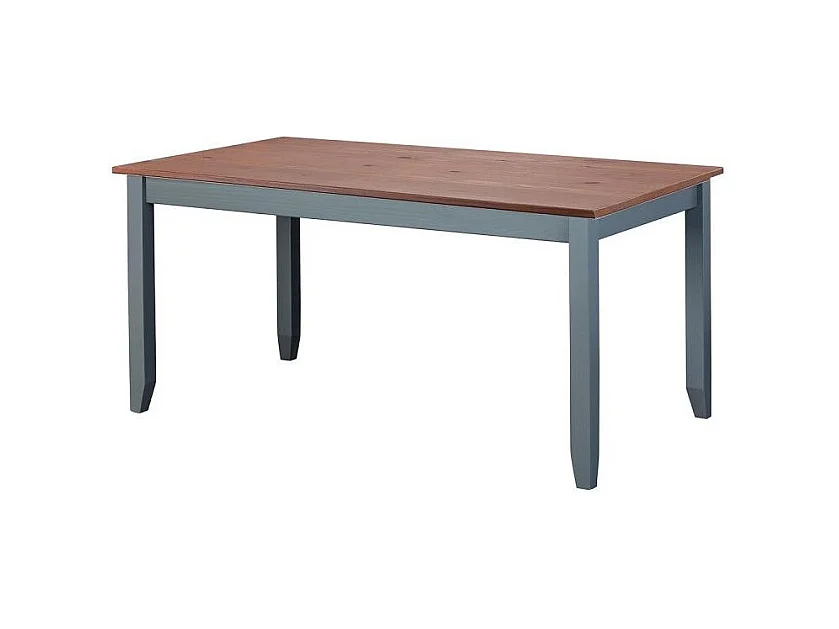 Table de Repas Bois "Zernan" 160cm Gris & Naturel