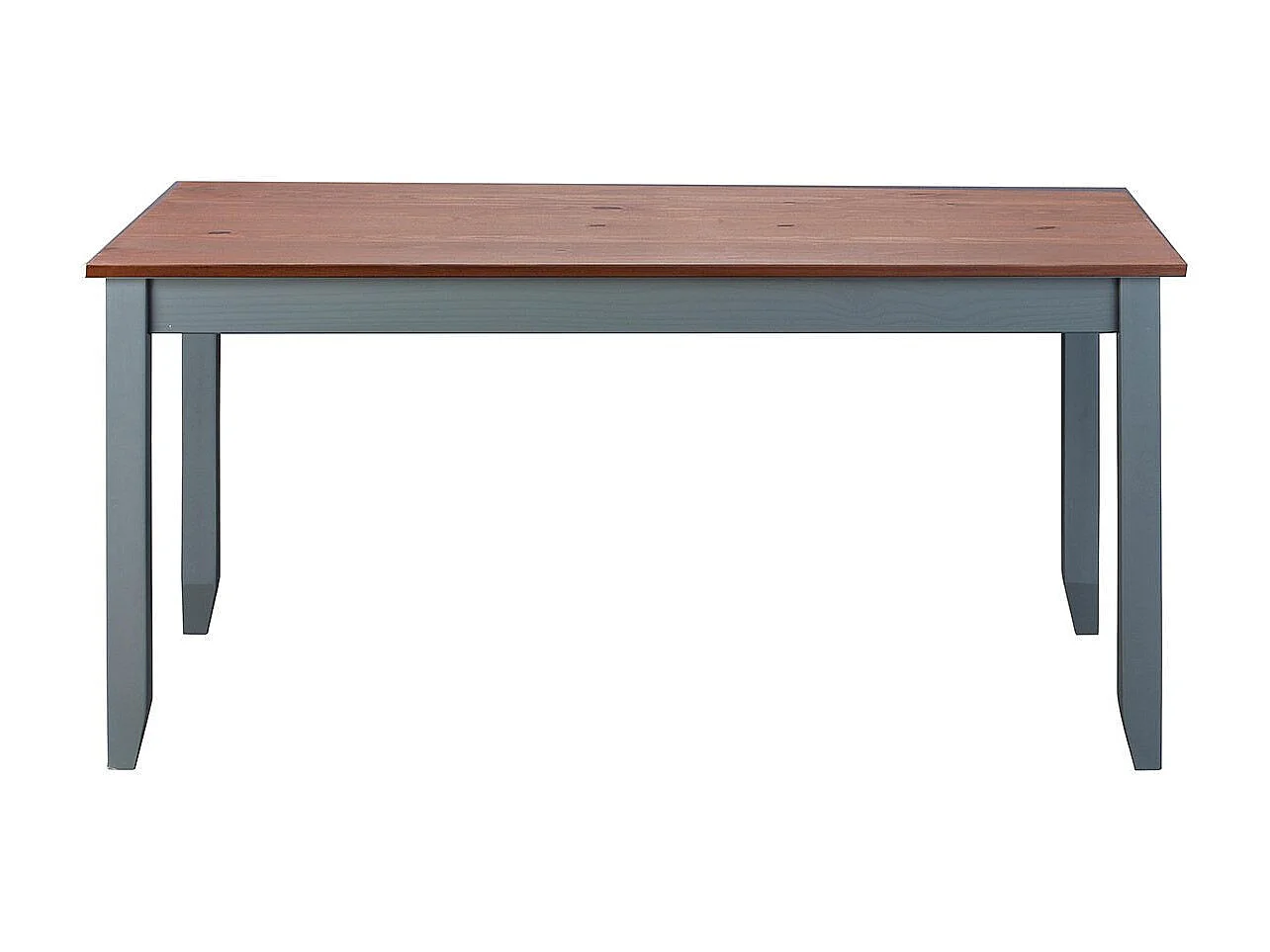 Table de Repas Bois "Zernan" 160cm Gris & Naturel