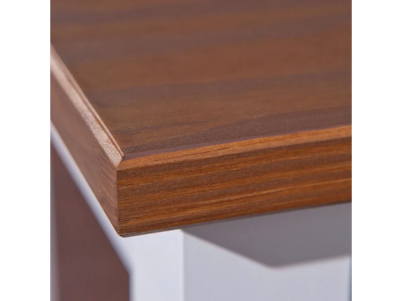 Table de Repas Bois "Takao" 160cm  Blanc & Naturel