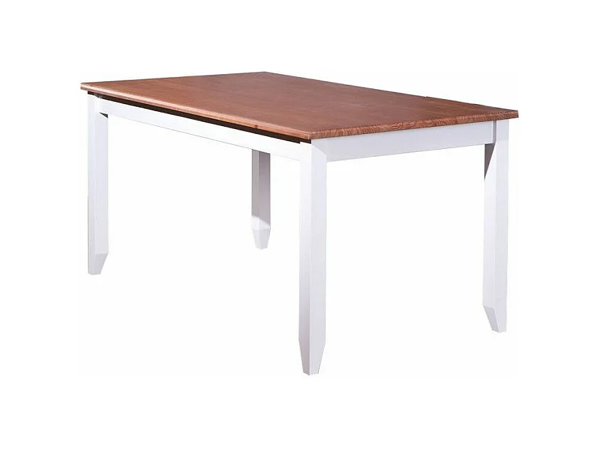 Table de Repas Bois "Takao" 160cm  Blanc & Naturel
