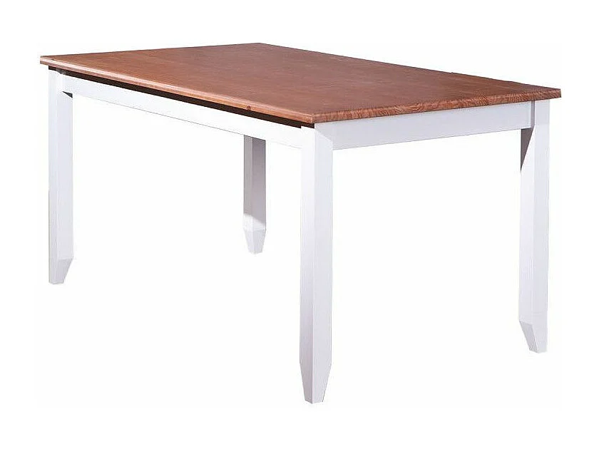 Table de Repas Bois "Takao" 160cm  Blanc & Naturel