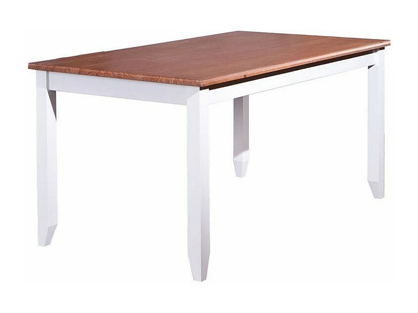 Table de Repas Bois "Takao" 160cm  Blanc & Naturel