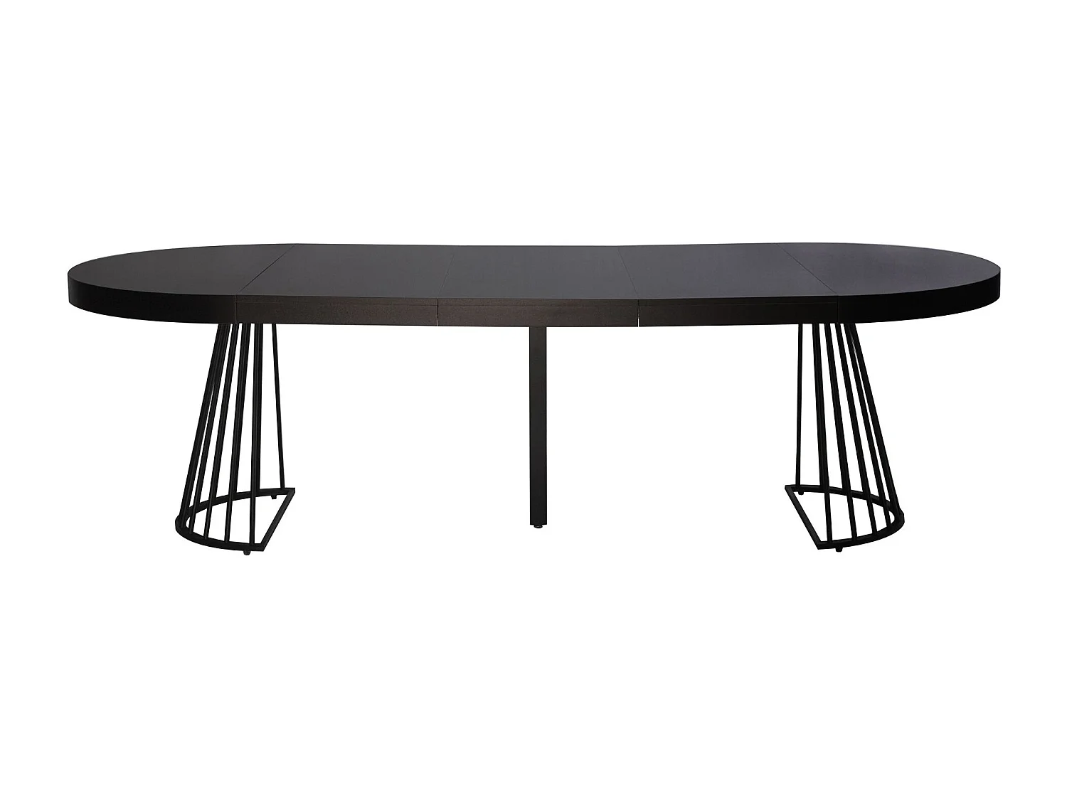 Table de Repas Extensible "Virginia" 110-260cm Noir