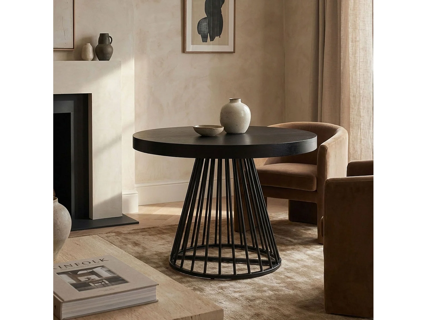 Table de Repas Extensible "Virginia" 110-260cm Noir