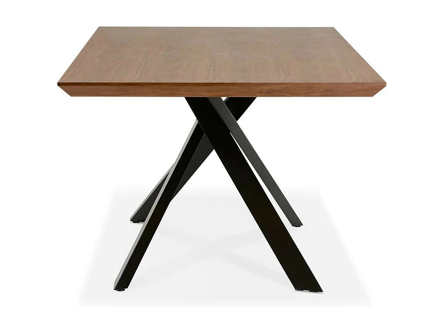 Table à Manger en Bois "Laby" 200cm Noyer & Noir