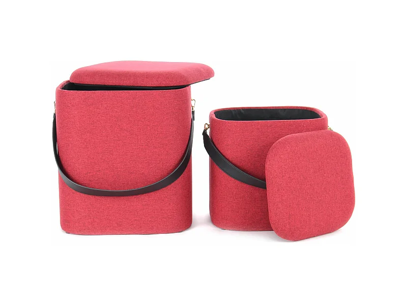 Poufs gigognes arabella (lot de 2)