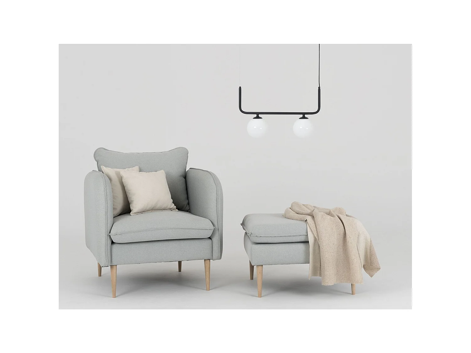 Pouf posh Gris platine