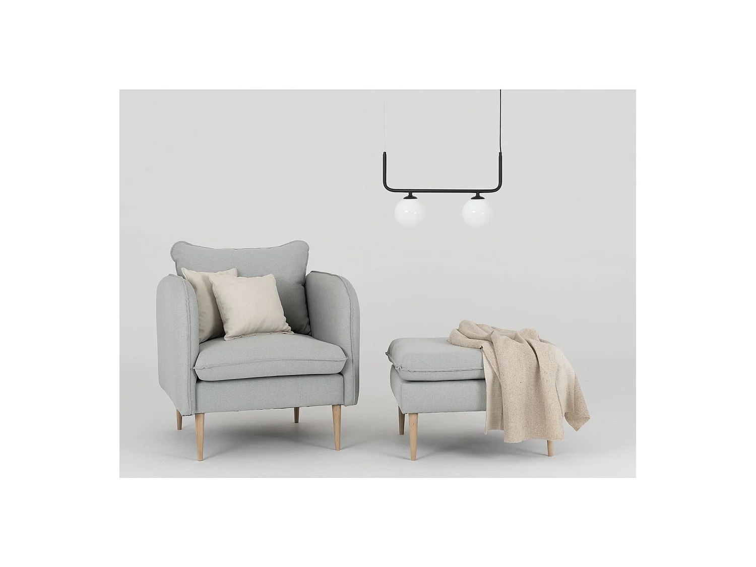 Pouf posh Gris platine
