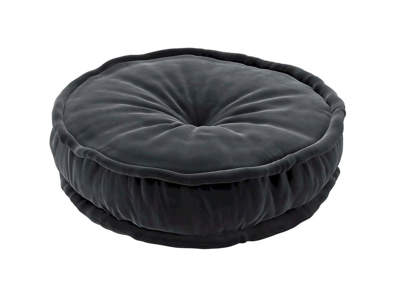 Pouf coussin rond Sweet Drop en velours
