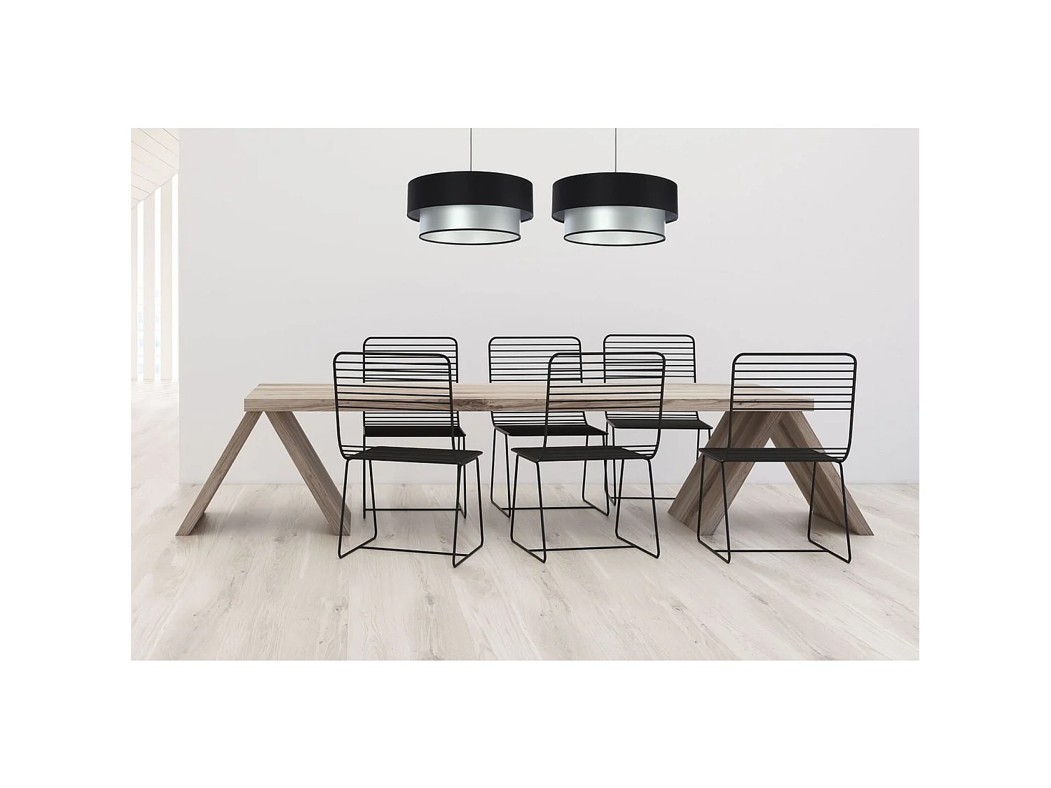 Suspension duo élégant - Rond Ø 40 cm