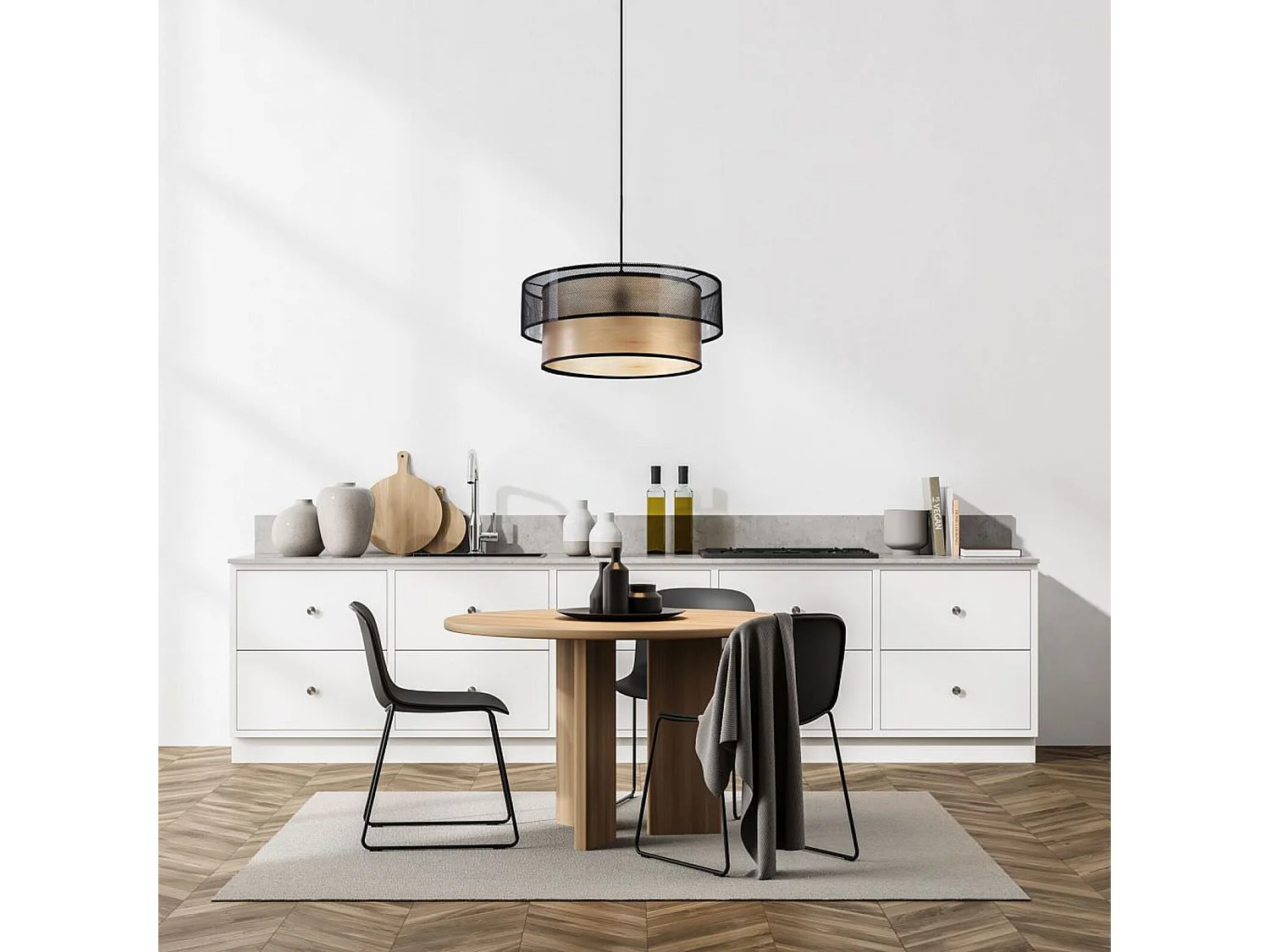 Suspension duo élégant - Ø 40 cm - H25 cm