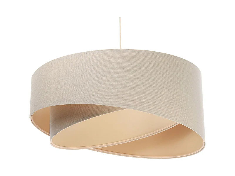 Luminaire suspendu cylindre beige au design épuré