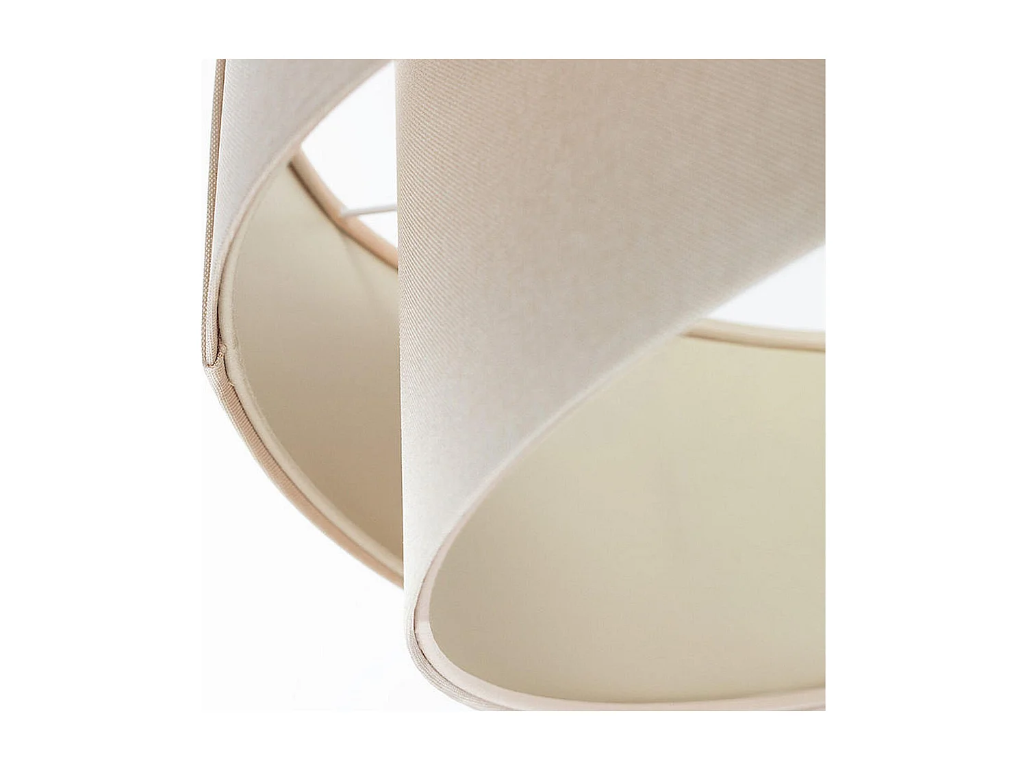 Luminaire suspendu cylindre beige au design épuré