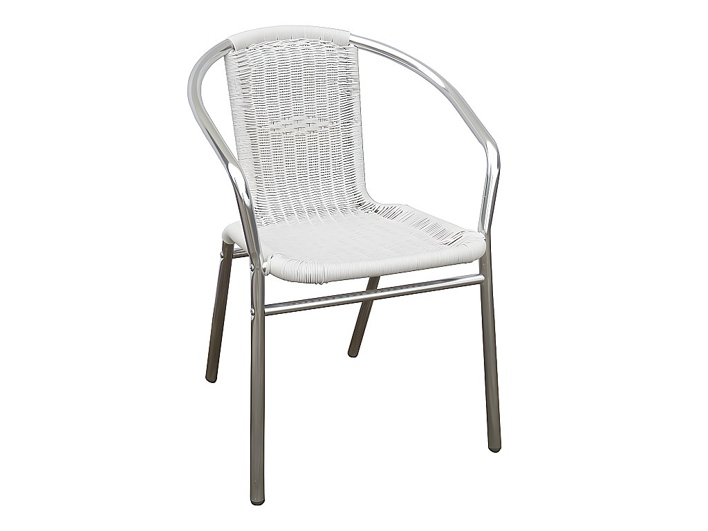 Silla de jardin de aluminio blanco FIZZ