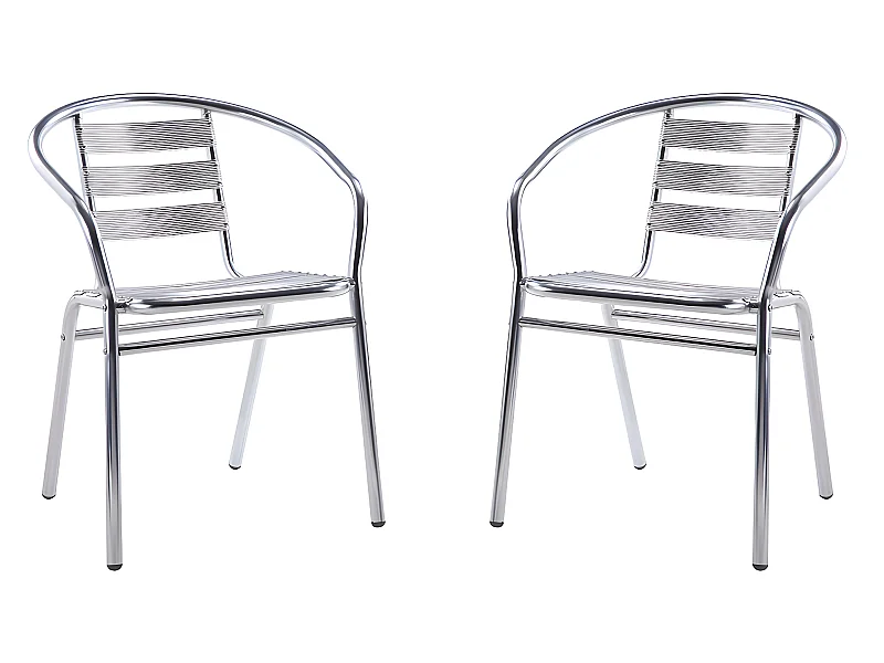 Lot de 2 fauteuils de jardin en aluminium  - MONTMARTRE de MYLIA