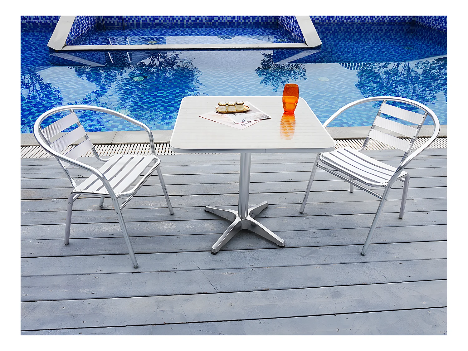 Lot de 2 fauteuils de jardin en aluminium  - MONTMARTRE de MYLIA