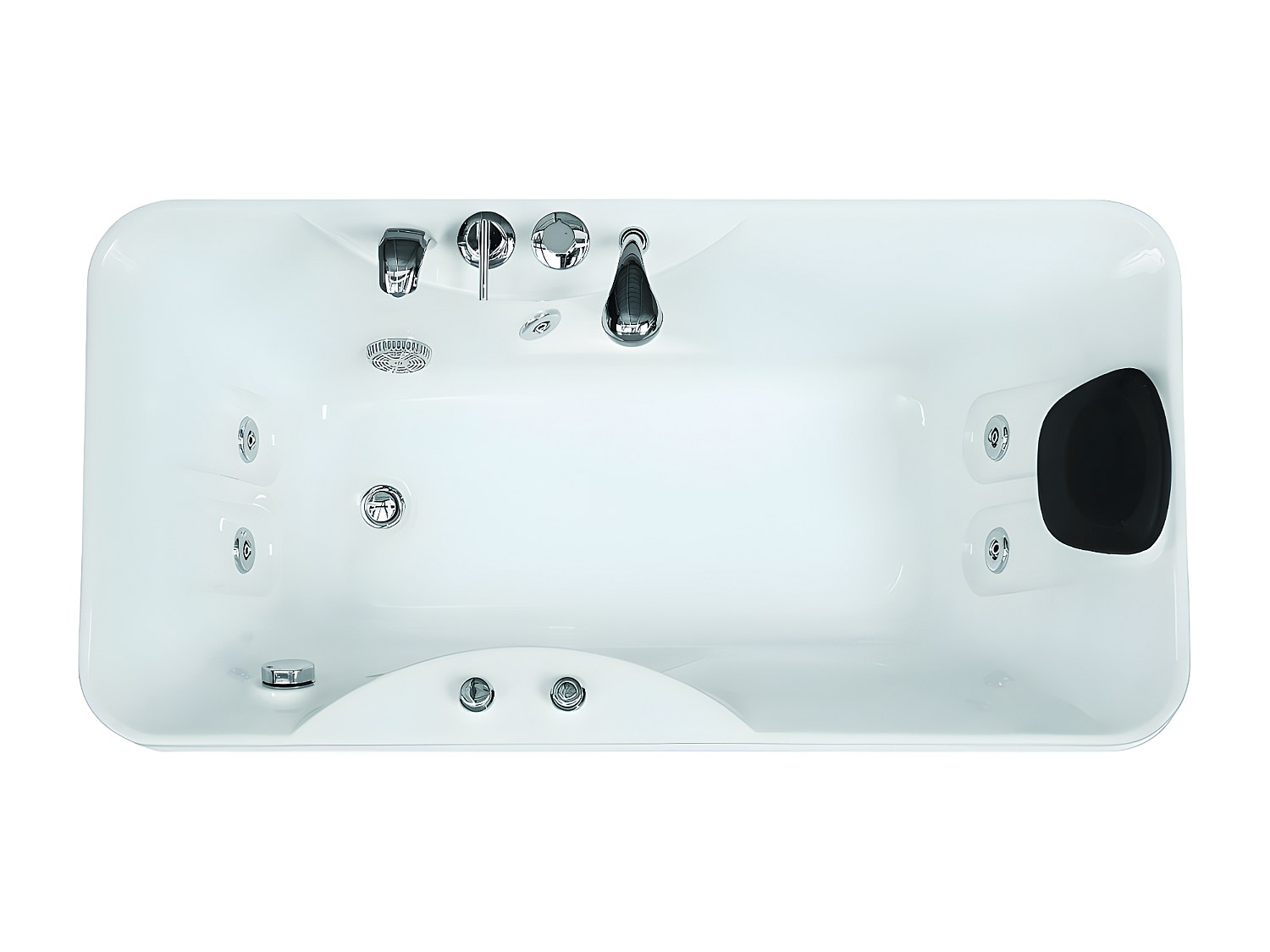 Whirlpool-Badewanne - Weiß - 1 Person - 140 Liter - 150 x 75 x 54,5 cm - Ec günstig online kaufen