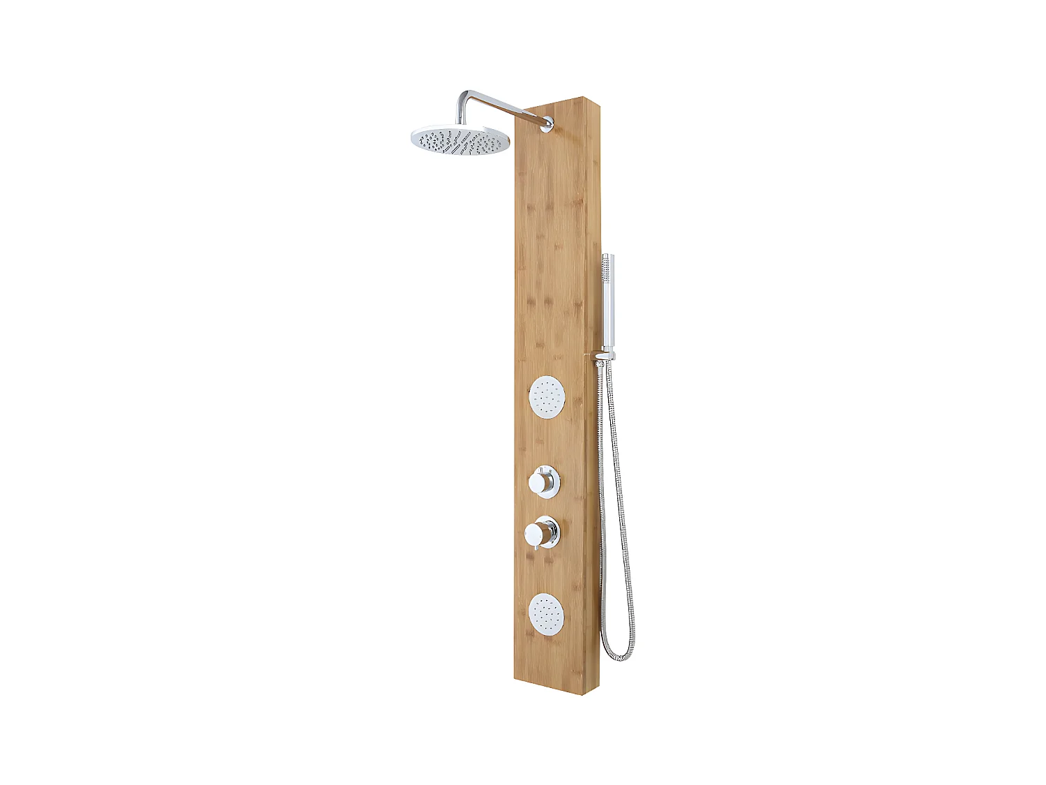 Colonne de douche hydromassante en bambou - 20*140 cm - SOLAL