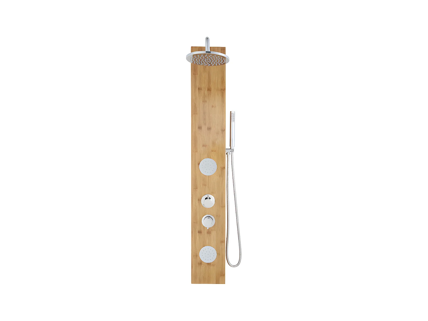 Colonne de douche hydromassante en bambou - 20*140 cm - SOLAL
