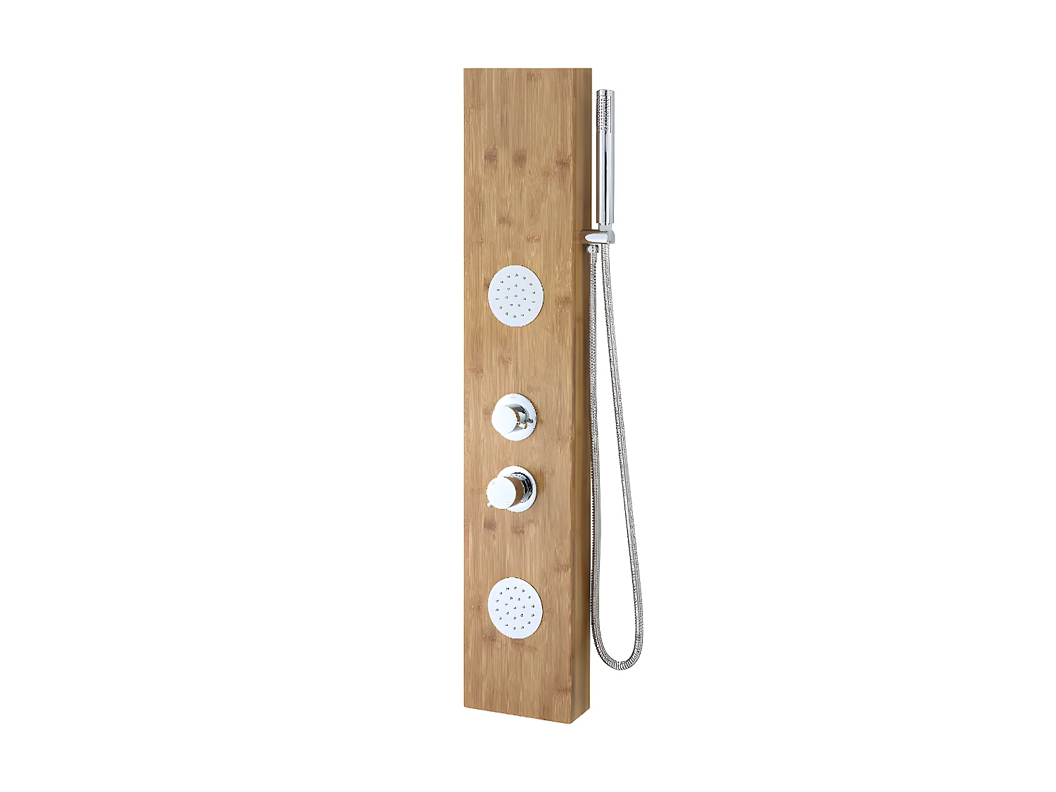 Colonne de douche hydromassante en bambou - 20*140 cm - SOLAL