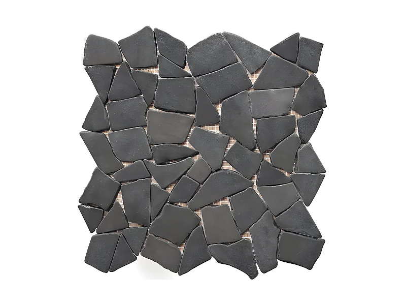 Mosaïque sol et mur en marbre gris - pack de 1m² (dalles de 30x30 cm) - MOLI