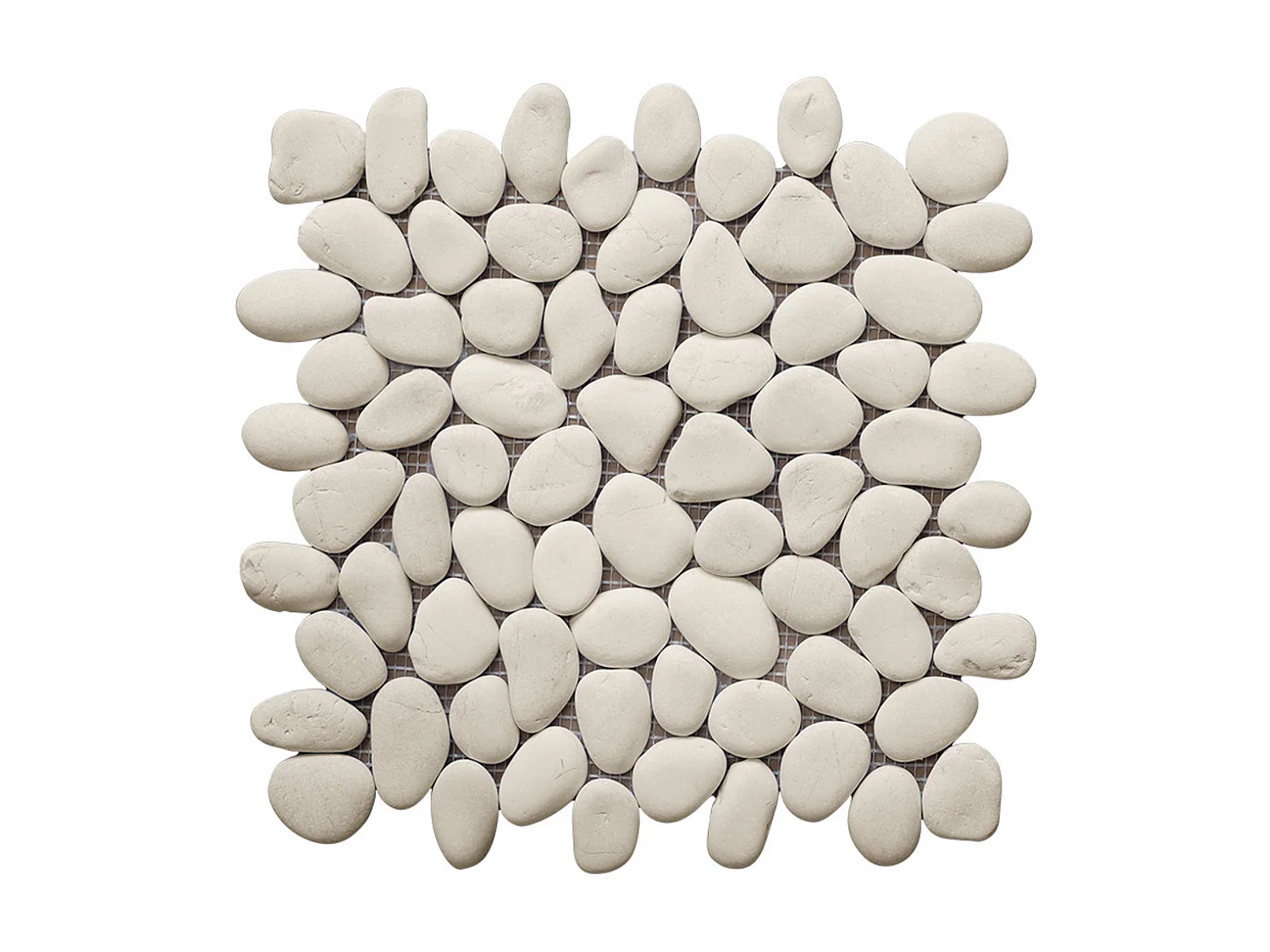 Mosaikfliesen - 1 Pack: 1 m² - Kieselstein - Cremefarben - OLA