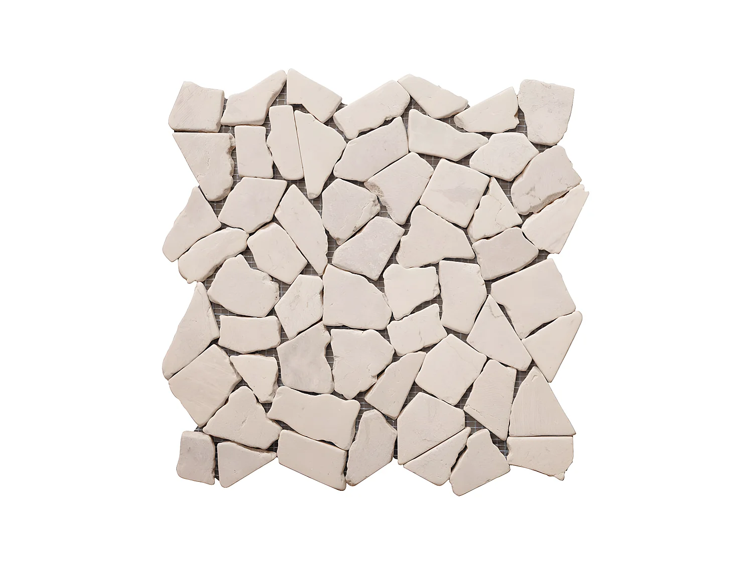 Mosaïque sol et mur en marbre crème - pack de 1m² (11 dalles de 30x30 cm) - POESY