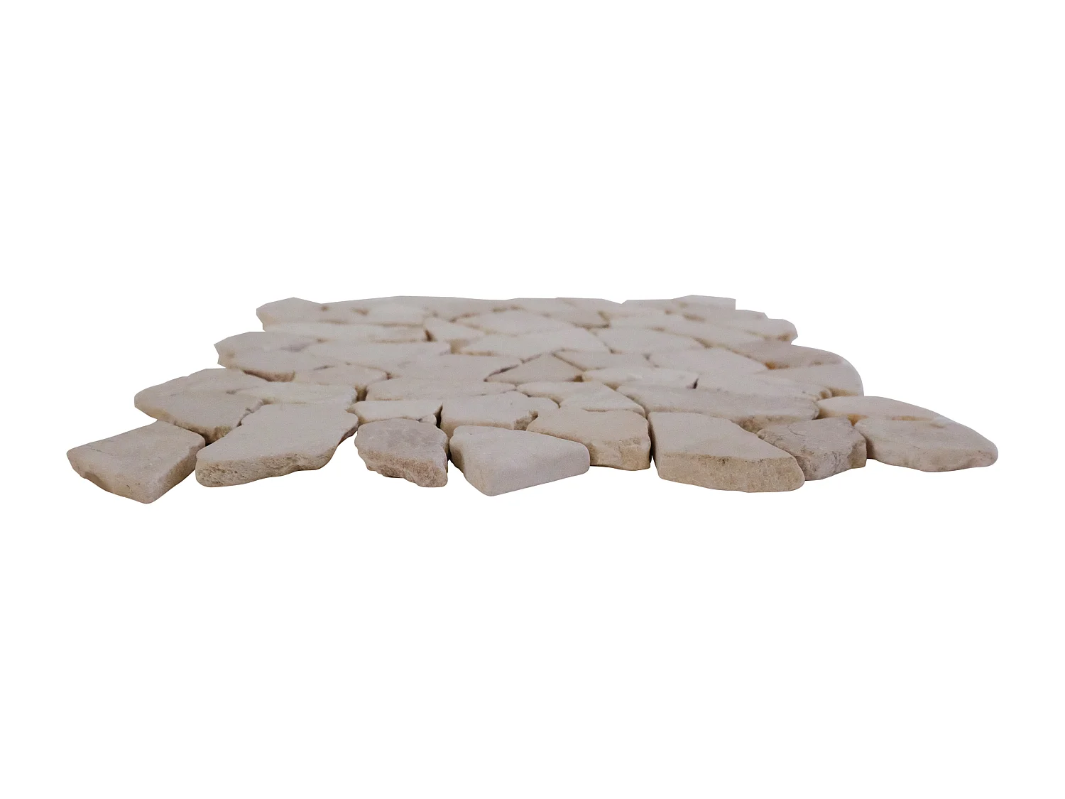 Mosaïque sol et mur en marbre crème - pack de 1m² (11 dalles de 30x30 cm) - POESY