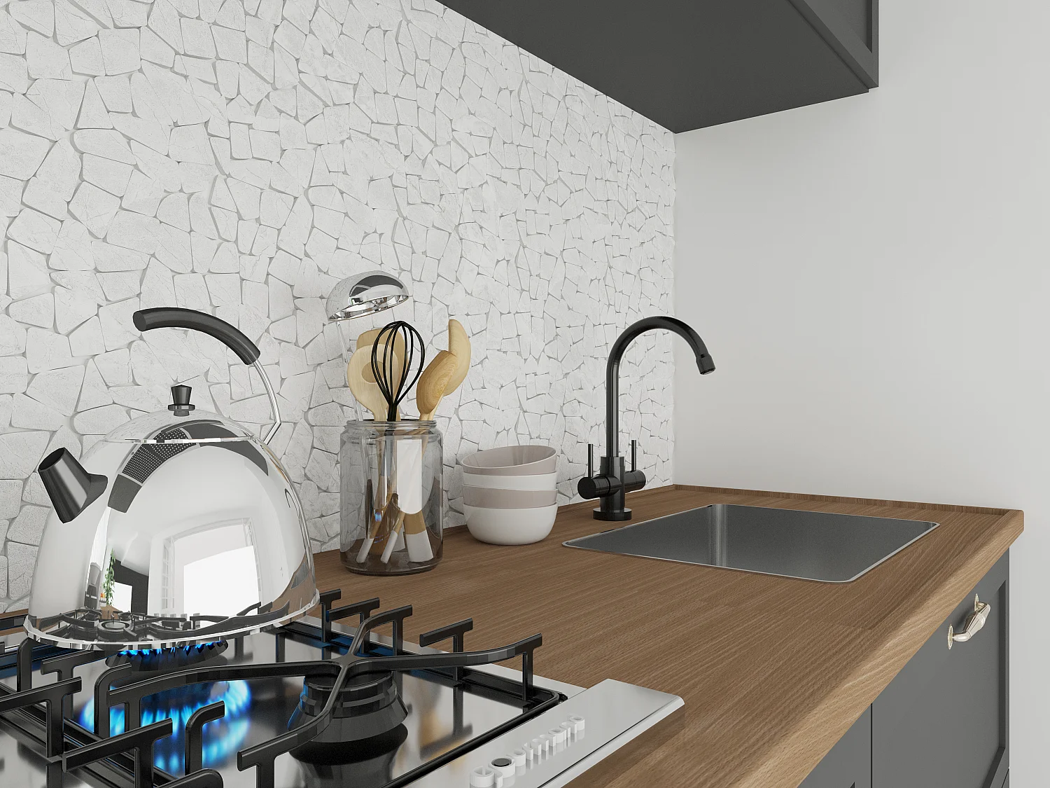 Mozaïektegels vloer en muur POESY van natuurlijk marmer - Crème - Pak van 1m²