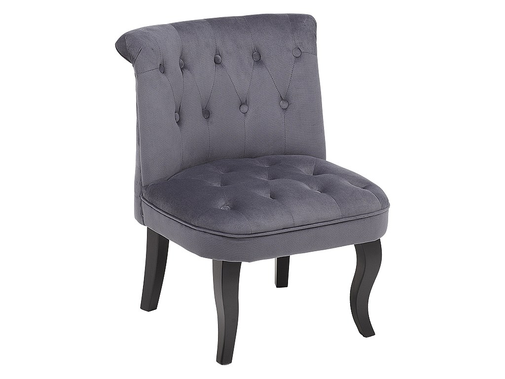 Sessel Barock Samt MELOSIA - Anthrazit