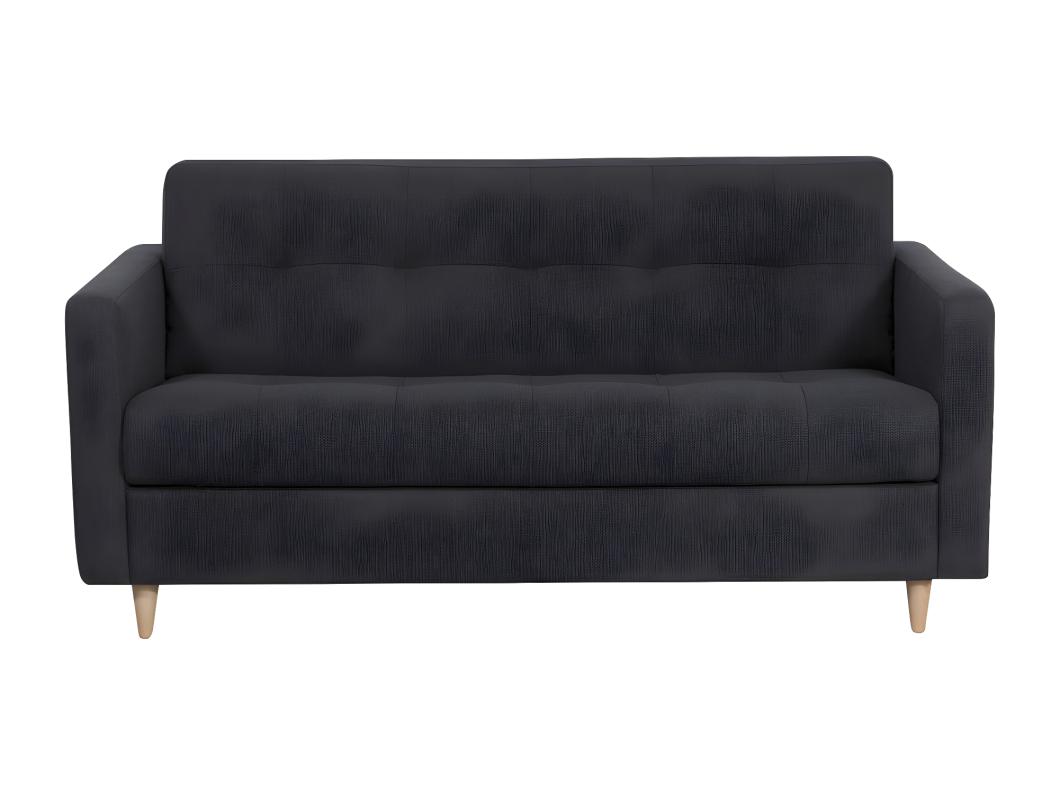 Schlafsofa mit Matratze 3-Sitzer - Stoff - Anthrazit - GANOA