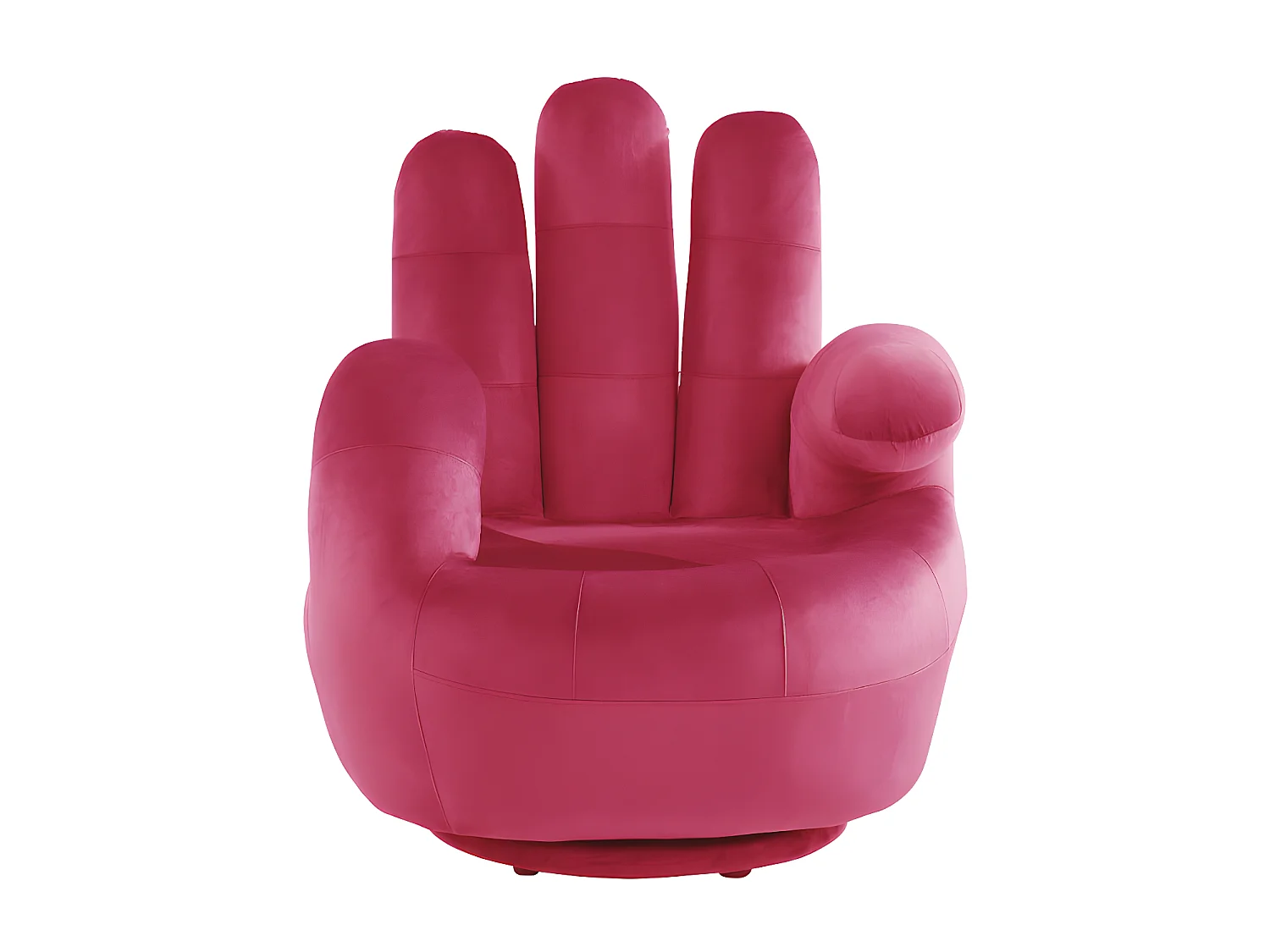 Draaibare fauteuil hand CATCHY van fluweel - Fuchsia