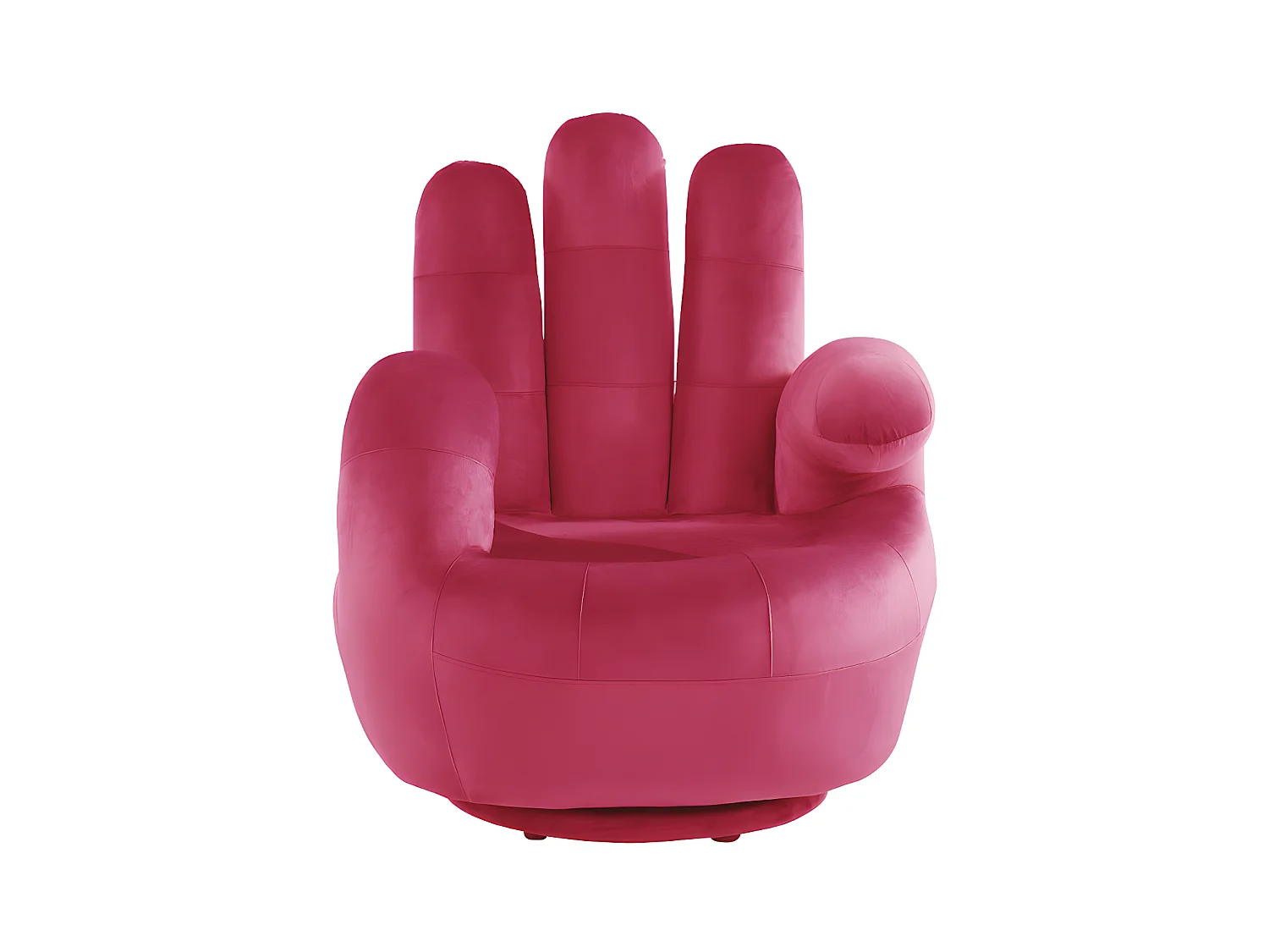 Fauteuil main pivotant CATCHY en velours - Fuchsia