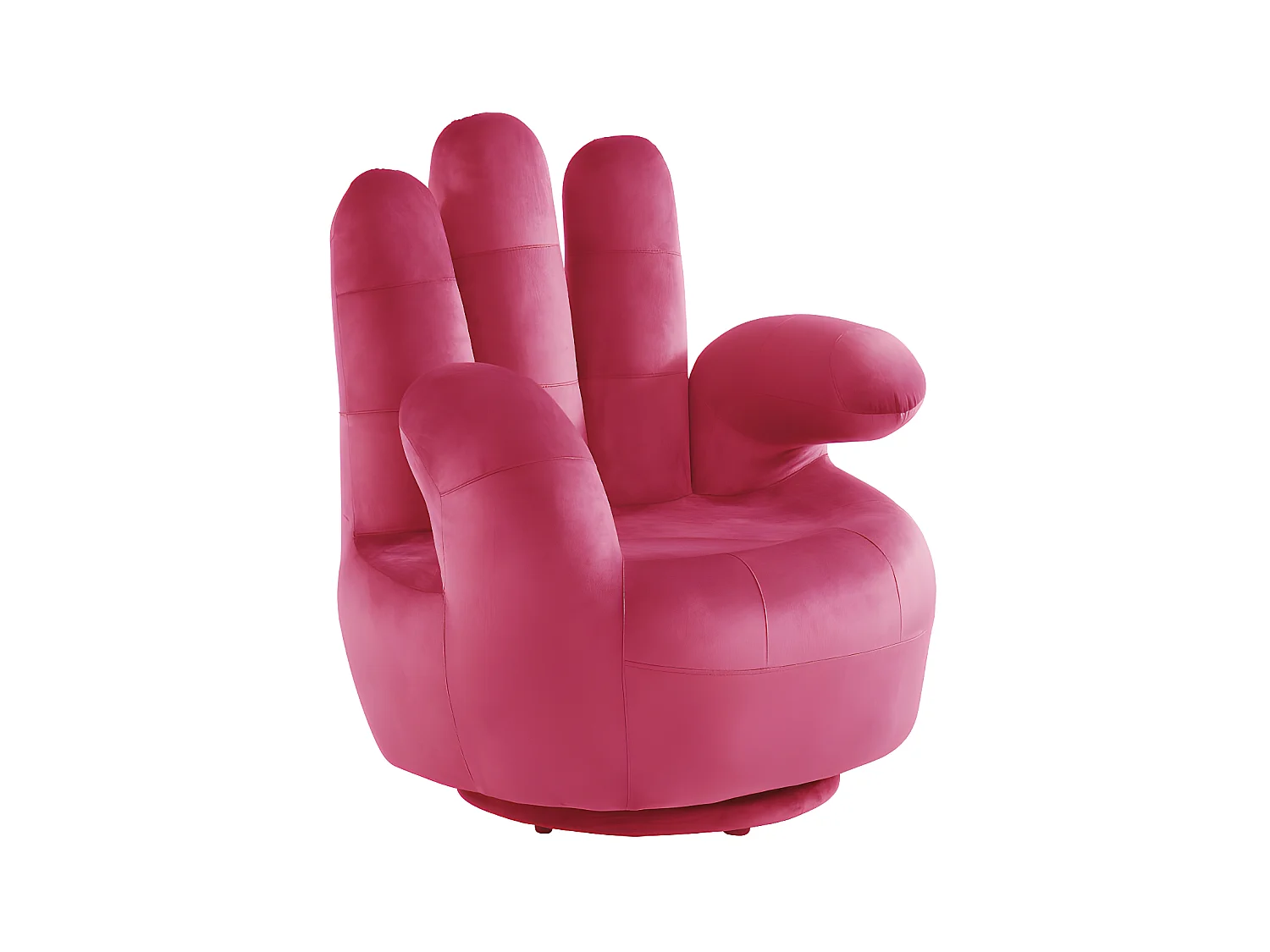 Fauteuil main pivotant CATCHY en velours - Fuchsia