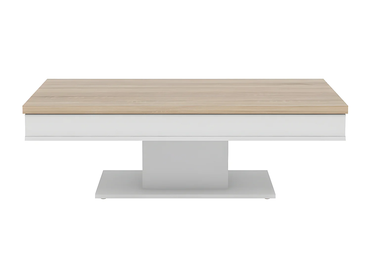 Salontafel ASTULIA - met opbergruimte - Wit - Tafelblad betoneffect