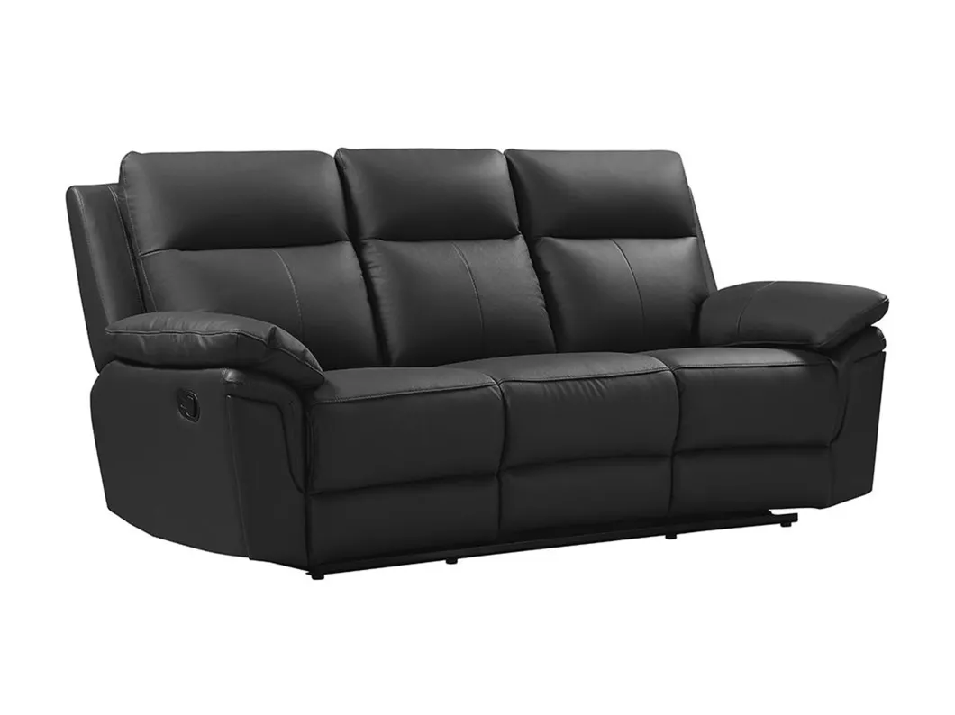 Kauf Unique Relaxsofa 3-Sitzer - Büffelleder - Schwarz - PAKITA