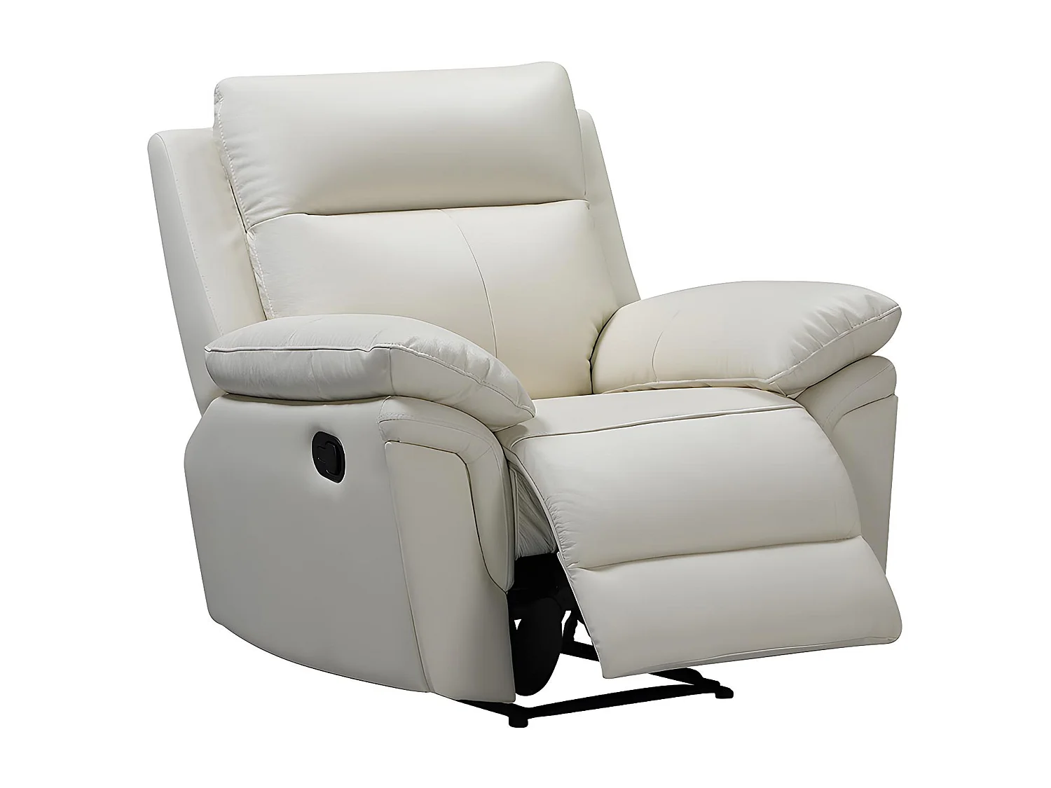 Relaxfauteuil van buffelleer PAKITA - Ivoor