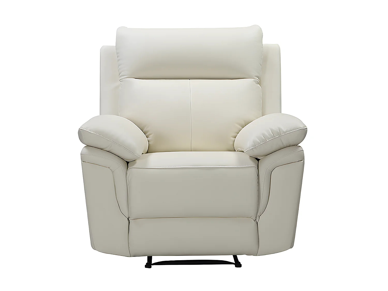 Relaxfauteuil van buffelleer PAKITA - Ivoor