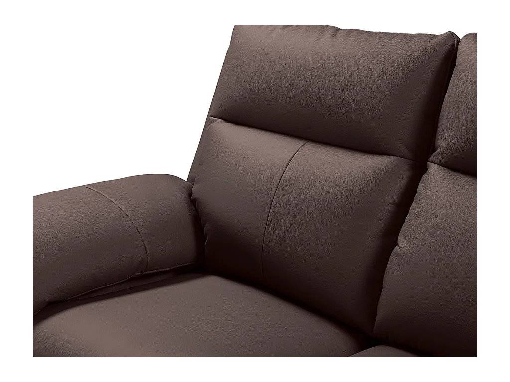 Kanapa 3-osobowa z funkcją relax ze skóry bawolej PAKITA -brązowa