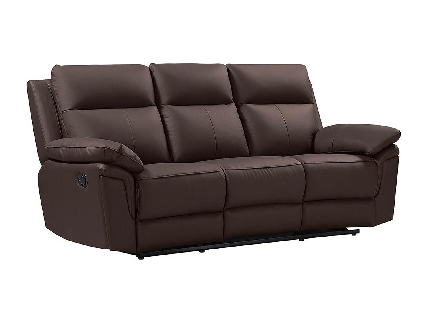 Relaxsofa 3-Sitzer - Büffelleder - Braun - PAKITA günstig online kaufen