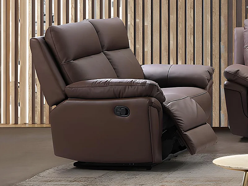 Relaxsofa 2-Sitzer - Büffelleder - Braun - PAKITA