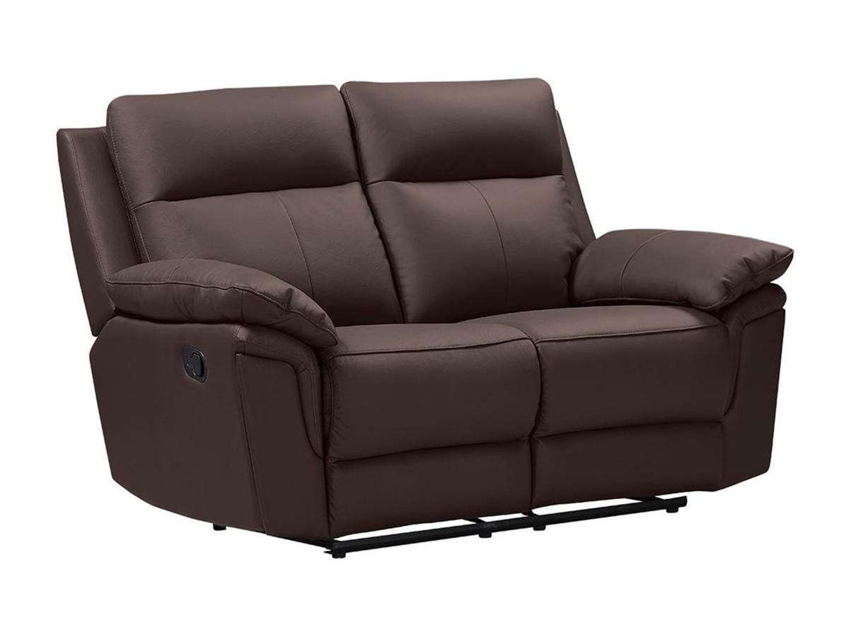 Relaxsofa 2-Sitzer - Büffelleder - Braun - PAKITA günstig online kaufen