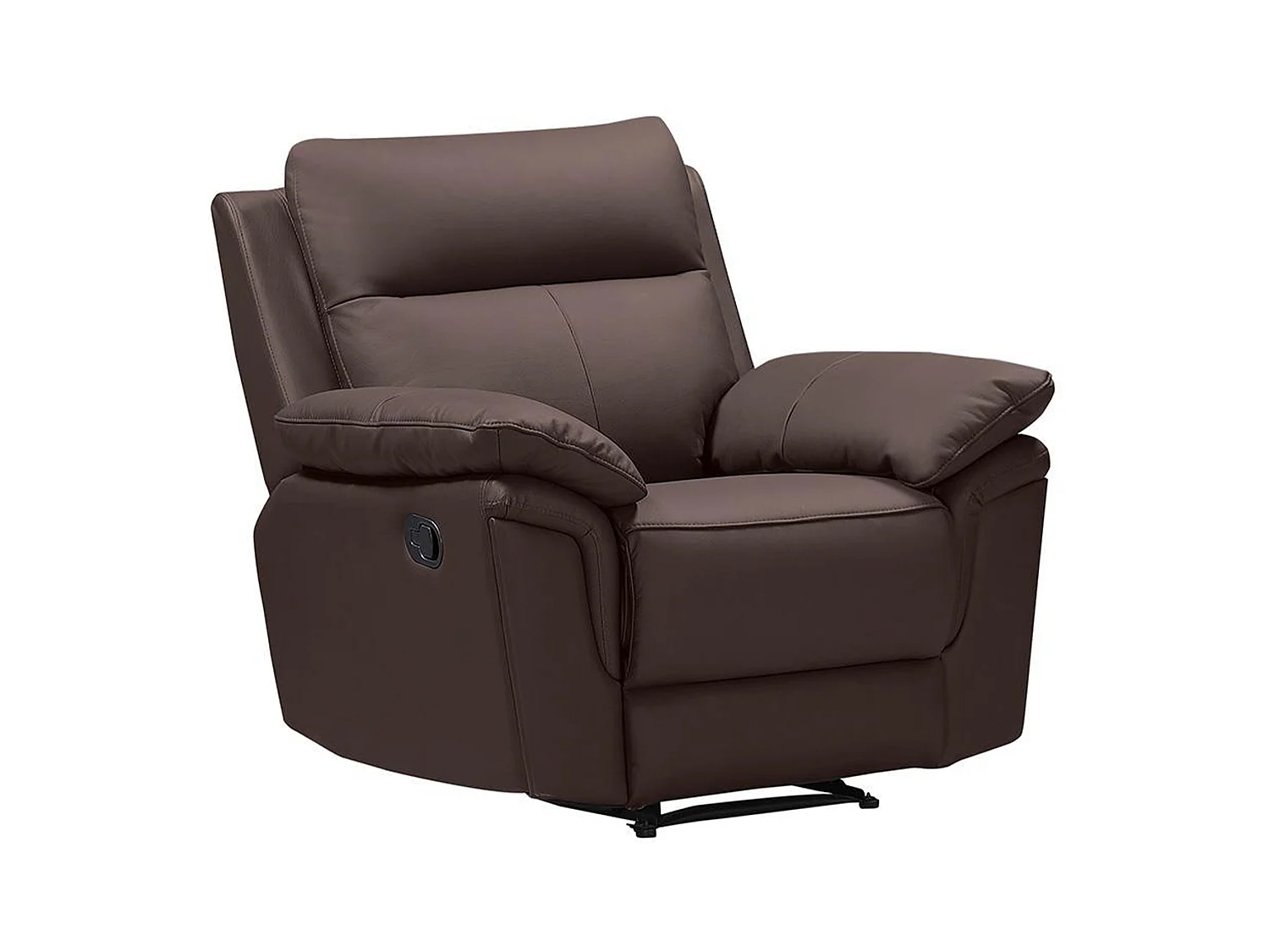 Fauteuil relax en cuir de buffle PAKITA - Marron