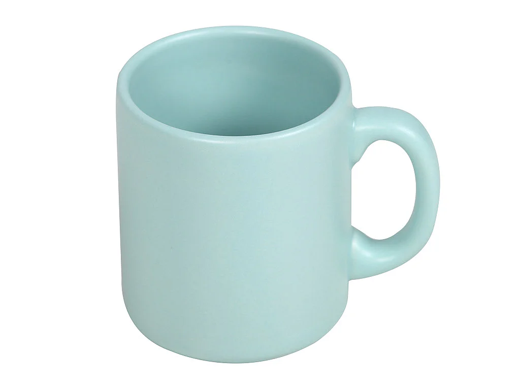 Lot de 4 mugs en faïence ALICE - 27 cl - Bleu clair mat