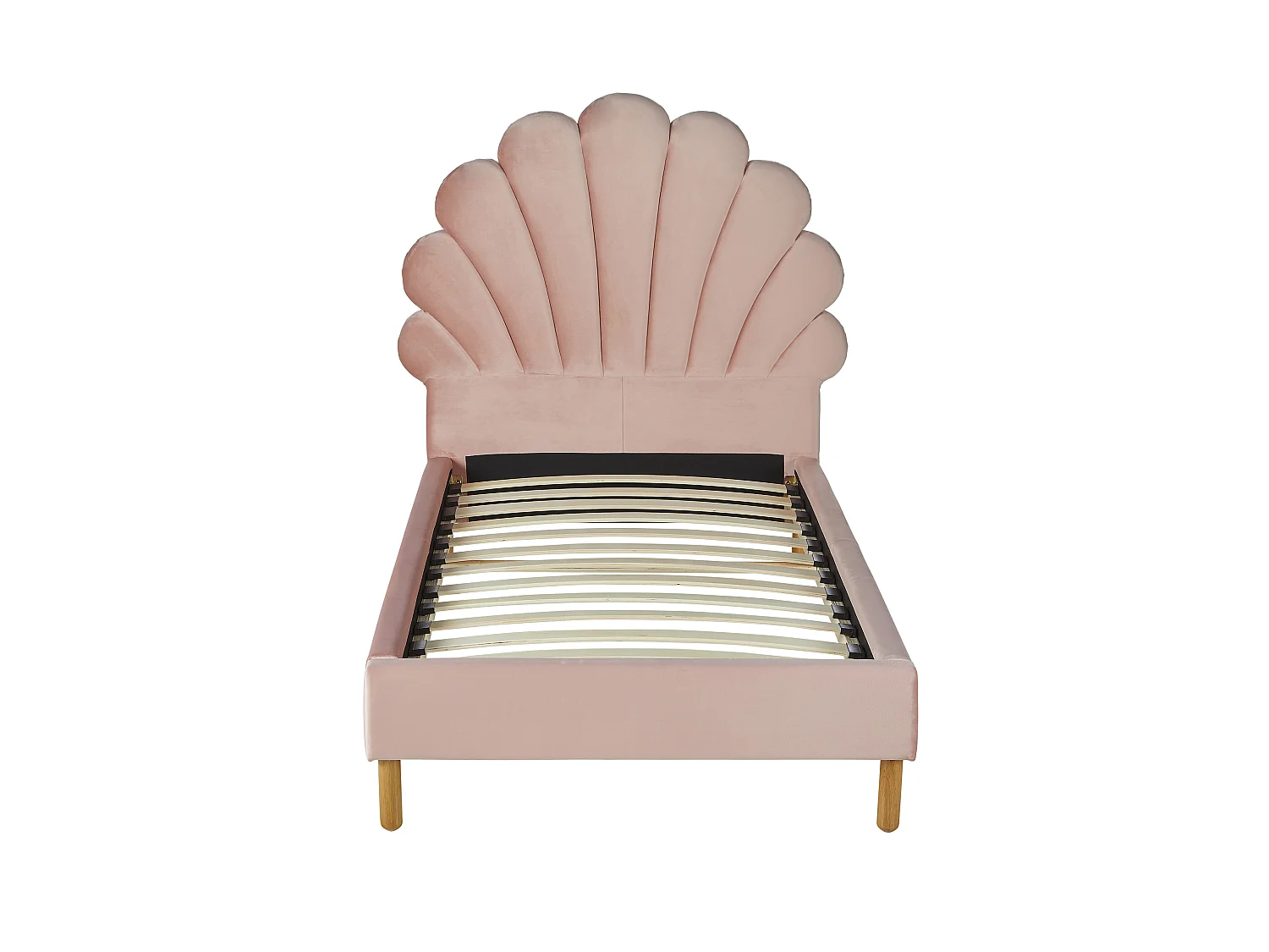 Cama infantil  90x190 cm - Terciopelo - Rosa -  MOANA